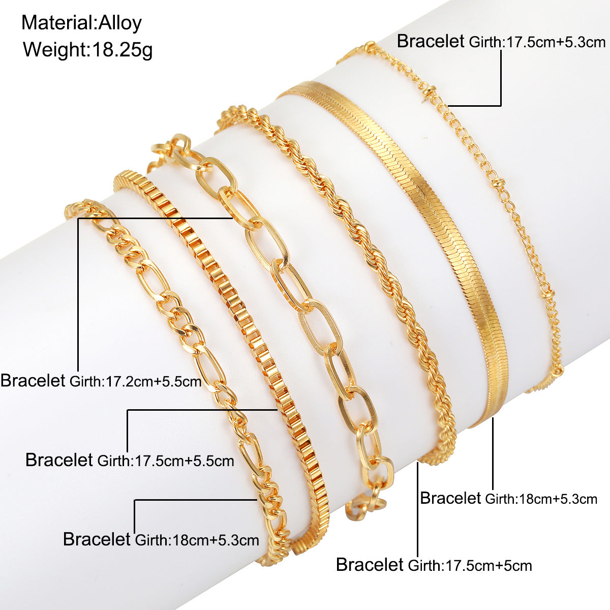 Wholesale Bohemian Metal Chain 6-Piece Set Multilayer Chain